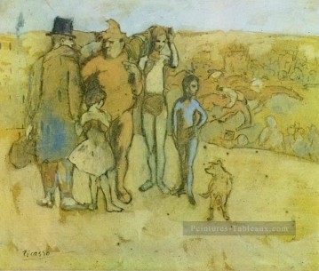  banque - Famille de saltimbanques tude 1905 cubistes